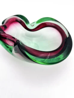 Vide-Poche Flavio Poli Seguso Sommerso Vert Magenta 17.5cm 962g
