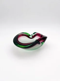 Vide-Poche Flavio Poli Seguso Sommerso Vert Magenta 17.5cm 962g