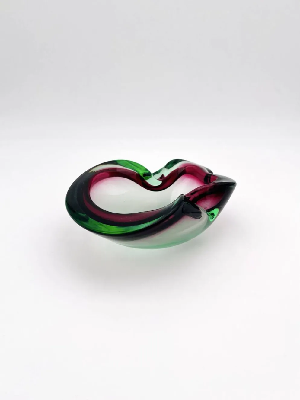 Vide-Poche Flavio Poli Seguso Sommerso Vert Magenta 17.5cm 962g