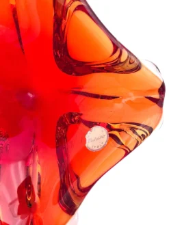 Vide-poche Flavio Poli Seguso Sommerso rouge, années 60