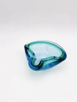 Vide-poche Flavio Poli Seguso Sommerso vert et bleu, années 60