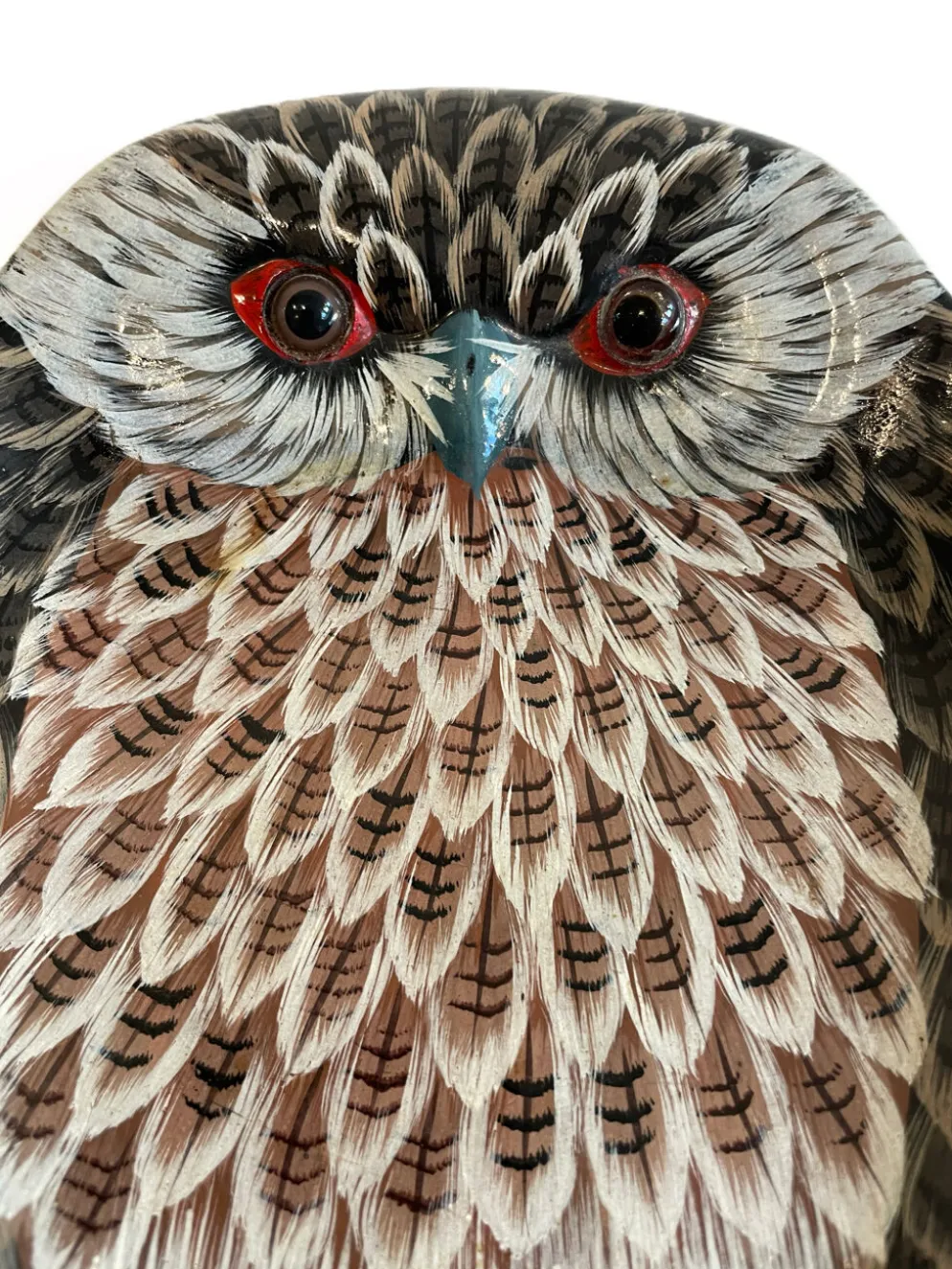 Vide poche hibou vintage peint à la main