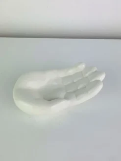 Vide poche main céramique blanche vintage