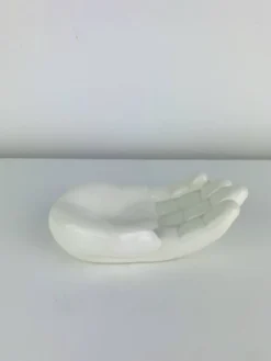 Vide poche main céramique blanche vintage