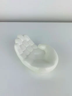 Vide poche main céramique blanche vintage