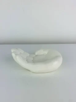 Vide poche main céramique blanche vintage