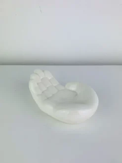 Vide poche main céramique blanche vintage
