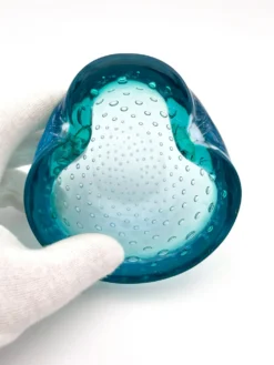 Vide-poche Murano Bullicante bleu, années 60-70