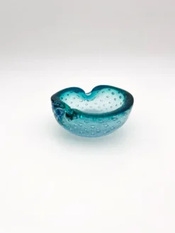 Vide-poche Murano Bullicante bleu, années 60-70