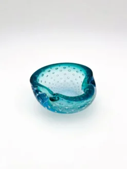 Vide-poche Murano Bullicante bleu, années 60-70