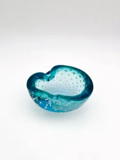 Vide-poche Murano Bullicante bleu, années 60-70