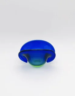 Vide-Poche Murano Flavio Poli Sommerso Bleu Vert Design 50s