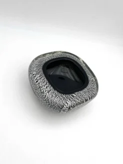 Vide-poche Murano Seguso Sommerso feuille d'argent