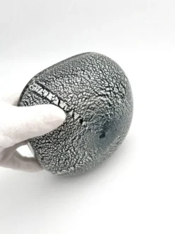 Vide-poche Murano Seguso Sommerso feuille d'argent