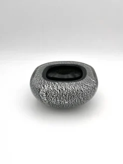 Vide-poche Murano Seguso Sommerso feuille d'argent