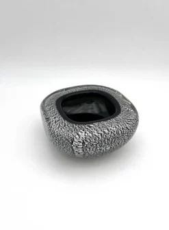 Vide-poche Murano Seguso Sommerso feuille d'argent
