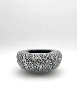 Vide-poche Murano Seguso Sommerso feuille d'argent