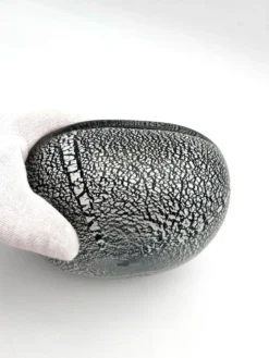 Vide-poche Murano Seguso Sommerso feuille d'argent