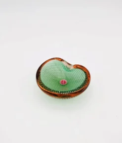 Vide-Poche Murano Sommerso Bullicante vert et rose, 60s