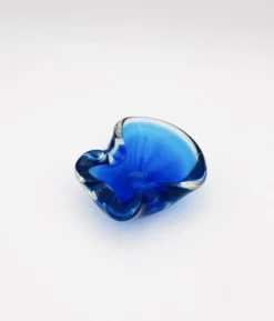 Vide-Poche Murano Sommerso Dégradé Bleu Polylobé 12cm 512g Design