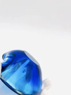 Vide-Poche Murano Sommerso Dégradé Bleu Polylobé 12cm 512g Design
