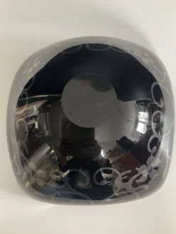 Vide poche vintage en verre et argent