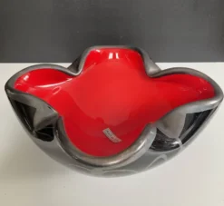 Vide poche vintage en verre et argent