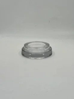 Vide-poche vintage en verre transparent, design à gradins
