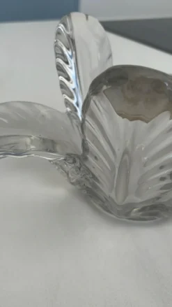 Vide-poche vintage Vannes-le-Châtel en cristal formant fleur