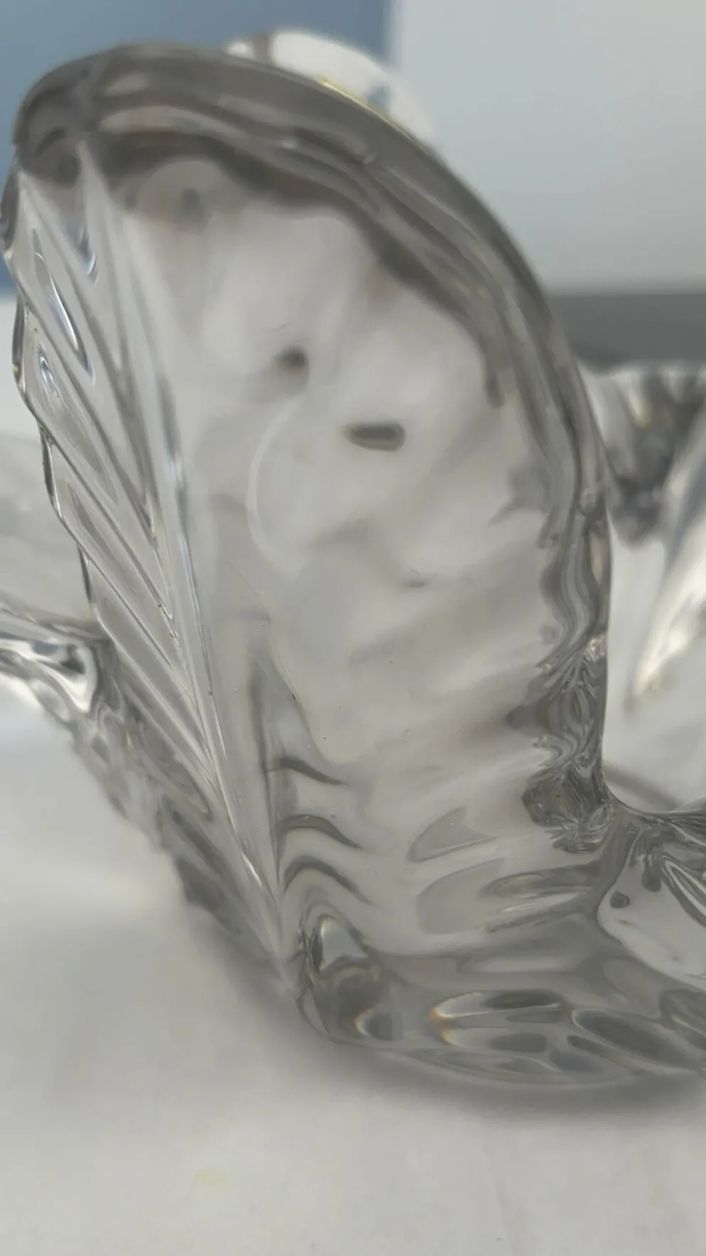 Vide-poche vintage Vannes-le-Châtel en cristal formant fleur