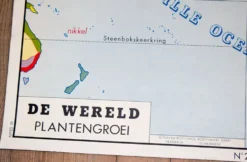 Vieille carte scolaire le monde - Oceanie