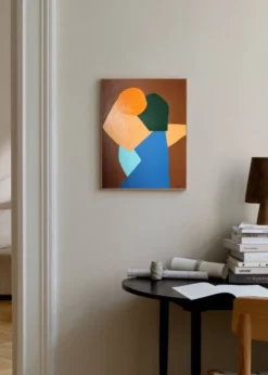 Viens plus près peinture minimaliste couple