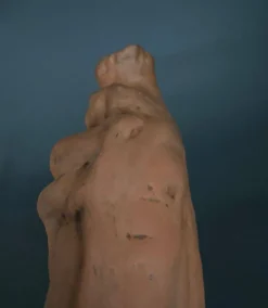 Vierge à l'Enfant en terre cuite XIXe modelage