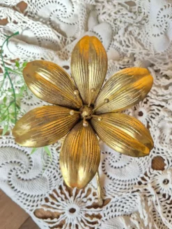 Vintage Cendrier fleur de lotus en laiton