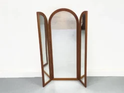 Vintage Foldable Teak Mirror by Fakse Furniture, 1960s