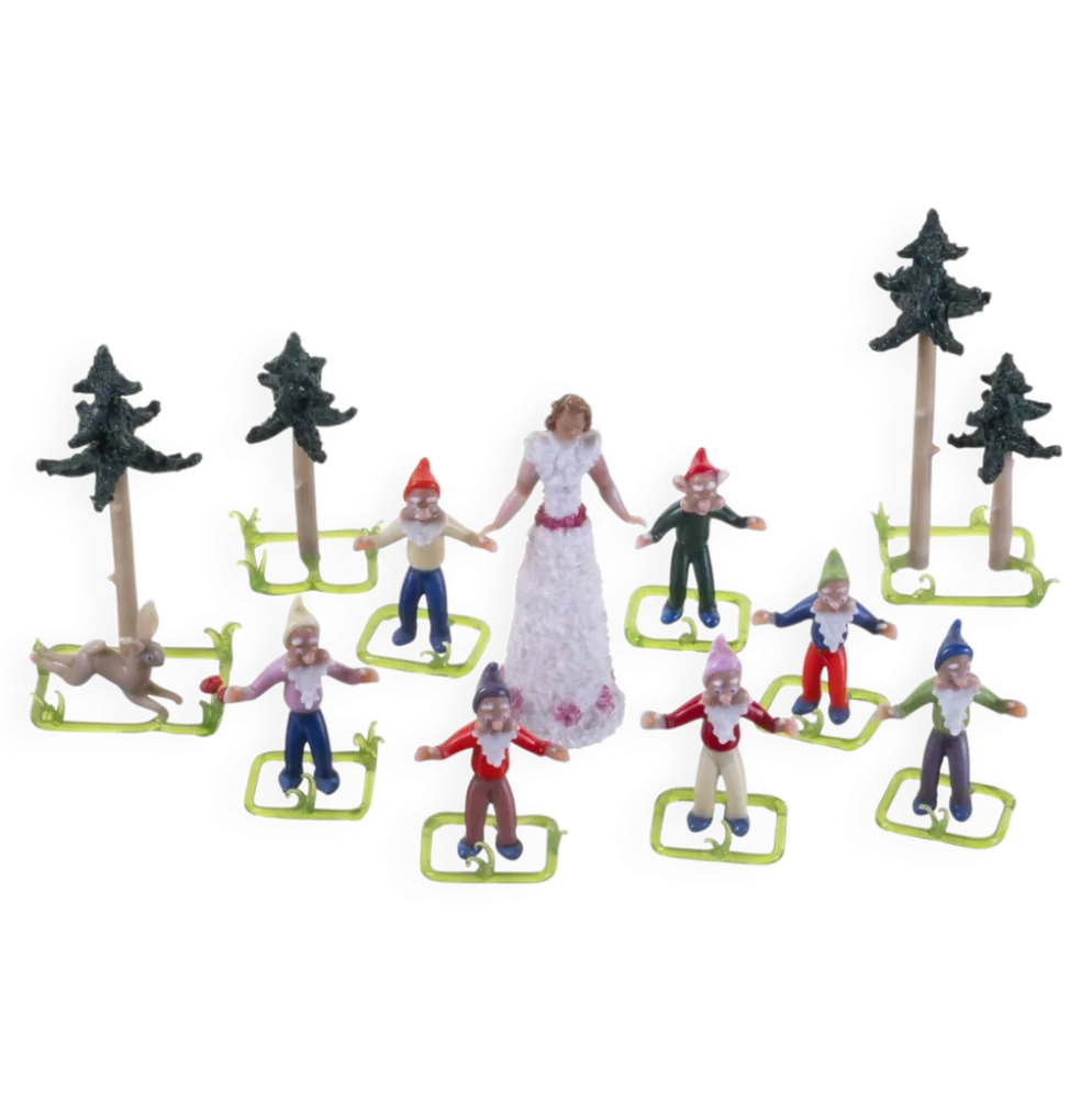 Vintage Glass Figurine Set, Jaroslav Brychta, 1930s–1940s