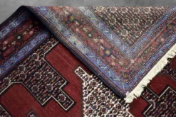 Vintage Hand-Woven Middle Eastern Oriental Senneh Rug, 1960s