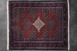 Vintage Hand-Woven Middle Eastern Oriental Senneh Rug, 1960s