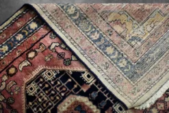 Vintage Hand-Woven Oriental Middle Eastern Zanjan Hamadan Rug, 1960s