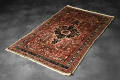 Vintage Hand-Woven Oriental Middle Eastern Zanjan Hamadan Rug, 1960s