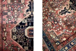 Vintage Hand-Woven Oriental Middle Eastern Zanjan Hamadan Rug, 1960s