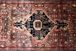 Vintage Hand-Woven Oriental Middle Eastern Zanjan Hamadan Rug, 1960s