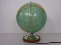 Vintage Illuminated Duo Glass Globe by Paul Oestergaard for Columbus, Germany, 1950s