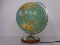 Vintage Illuminated Duo Glass Globe by Paul Oestergaard for Columbus, Germany, 1950s