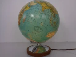 Vintage Illuminated Duo Glass Globe by Paul Oestergaard for Columbus, Germany, 1950s