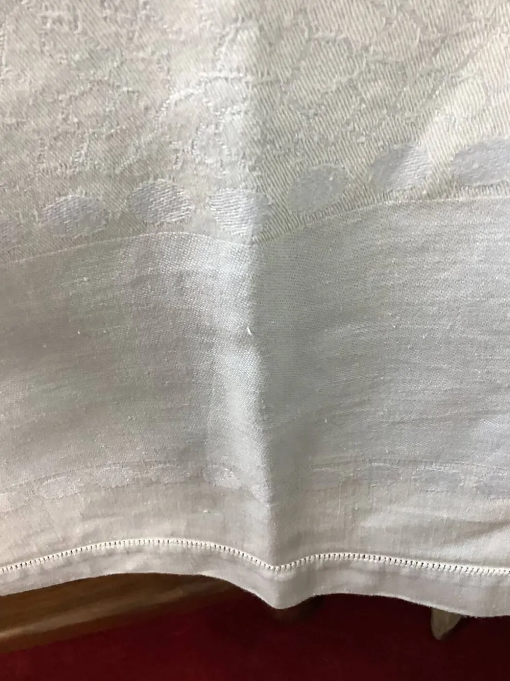 Vintage nappe & serviettes damassés monogramme
