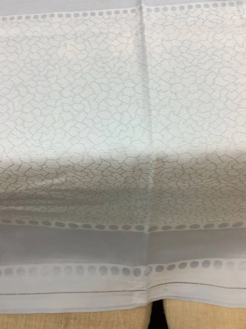 Vintage nappe & serviettes damassés monogramme