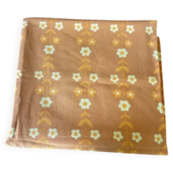 Vintage rétro nappe fleurie orange