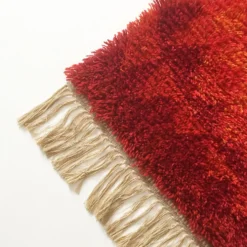 Vintage 70 s modernist handwoven Danish Wall Rug from CUM RYA, 1973
