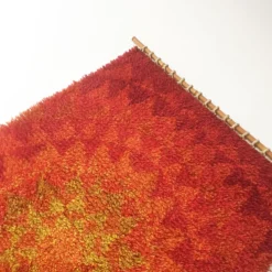 Vintage 70 s modernist handwoven Danish Wall Rug from CUM RYA, 1973